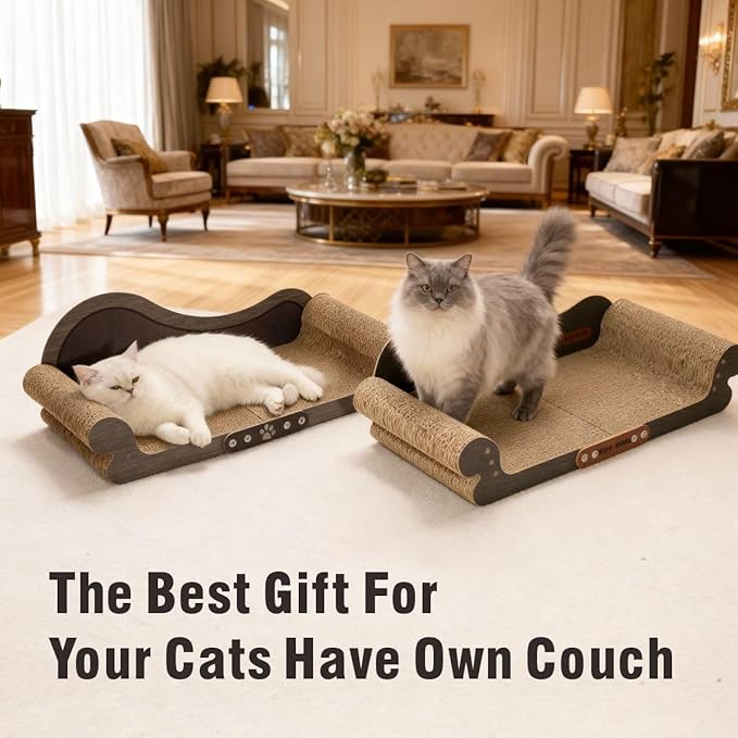 Sofa Shaped Cat Scratching Board, 26.6" Extra Large Scratcher Bed - Image 7