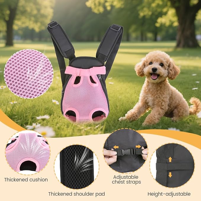 Inspack Dog Backpack Carrier/Cat Carrier, Adjustable Pet Front Carriers Travel - Image 4