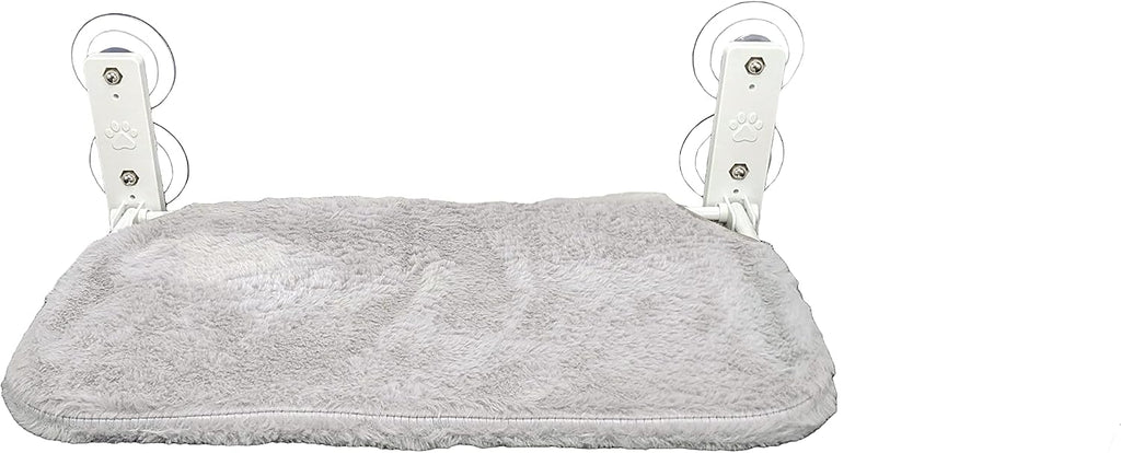 Family Safe Cordless Portable Foldable Cat Window Perch Hammock with Metal Frame, Strong Suction Cups, and 2 Fabric Covers for Indoor Cats - Medium