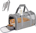 Soft Sided Cat Carrier for Small Cats Puppies up to 15 Lbs, Airline Approved by CUSSIOU