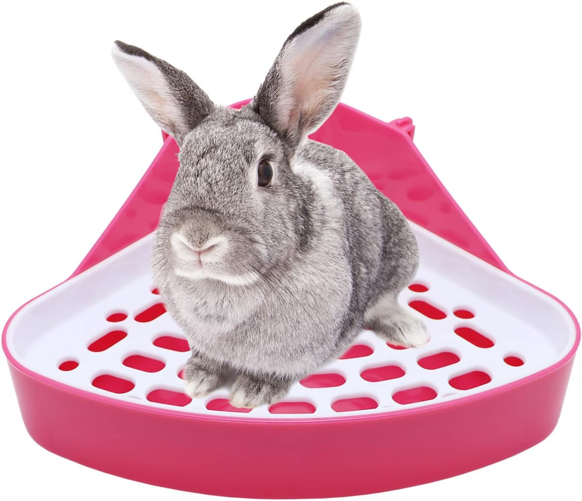 Litewoo Rabbit Litter Box Toilet Bunny Corner Potty for Guinea Pigs, Blue