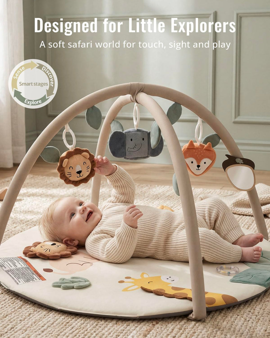 Blissful Diary Baby Play Gym, Baby Activity Mat Playmat, Tummy Time Mat