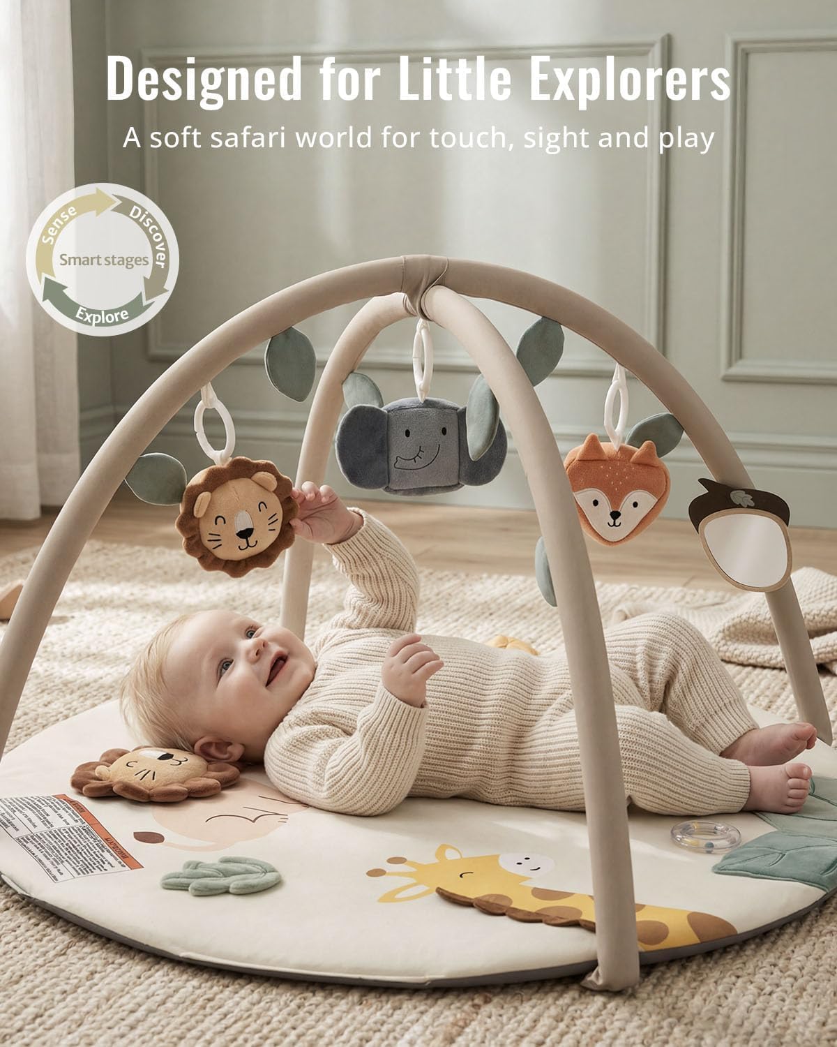 Blissful Diary Baby Play Gym, Baby Activity Mat Playmat, Tummy Time Mat