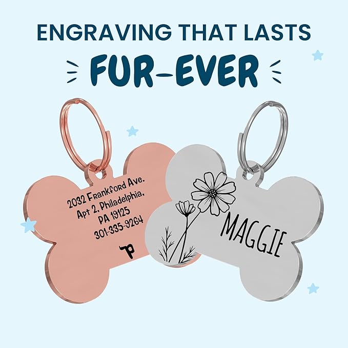 PawFurEver Custom Engraved Pet ID Tag – Personalized Dog Name Tag - Image 2