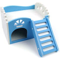Litewoo Colorful Hamster House, Wooden Cute Hut with Ladder Platform for Hamster Gerbil Mouse Rat Reptile