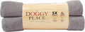 My Doggy Place - Super Absorbent Microfiber Towel - Dog Bathing Supplies - Microfiber Drying Towel - Washer Safe - Ash with Paw Print - 45 x 28 in - 2 Pack