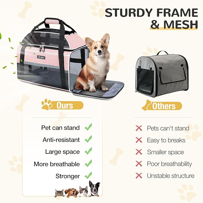Lekereise Top-Expandable Pet Carrier 18x13x9.5 Inch Southwest Frontier Airline - Image 8
