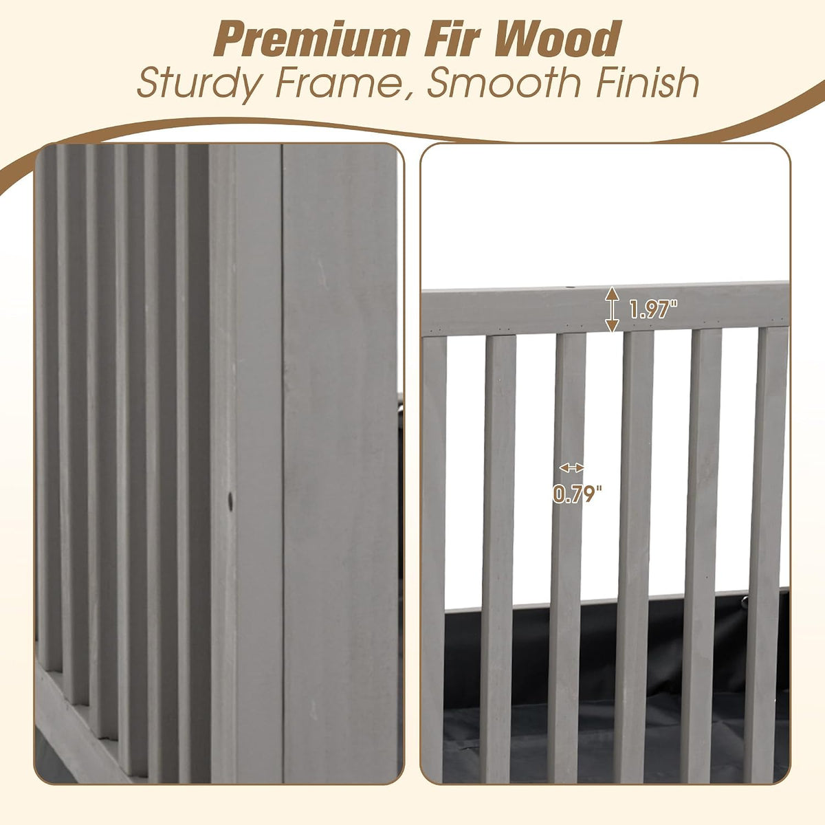 COZIWOW Wooden Rabbit Playpen Enclosure