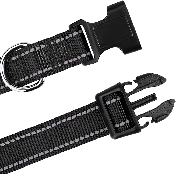 TagME Reflective Nylon Dog Collars, Adjustable Classic Pet Collar - Image 4