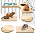 BNOSDM Hamster Cage Platform Wooden Chinchilla Ledges and Platforms 7Pcs