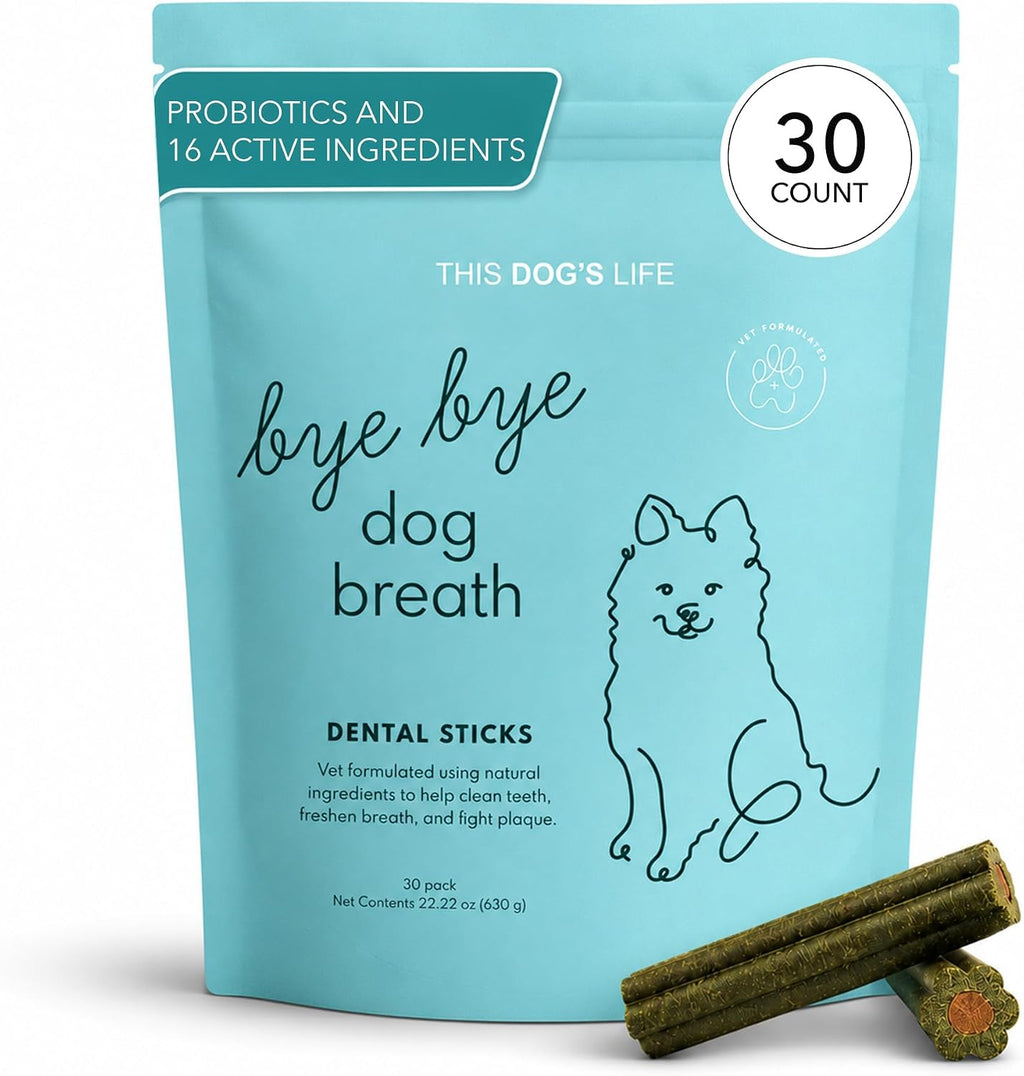 Dental Sticks for Dogs - Freshens Breath, Cleans Teeth, Helps Remove Plaque