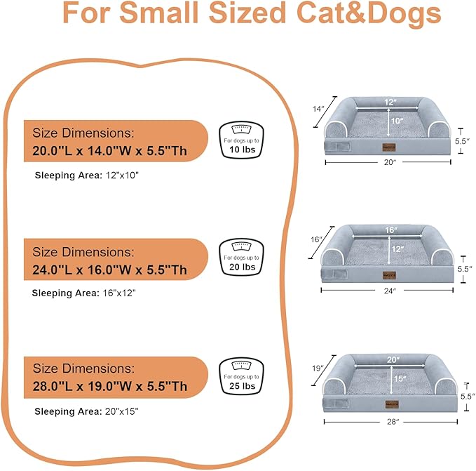 Small Dog Bed Orthopedic Washable: Beds Bolster Small Sized Dogs Bed Egg Crate - Image 6
