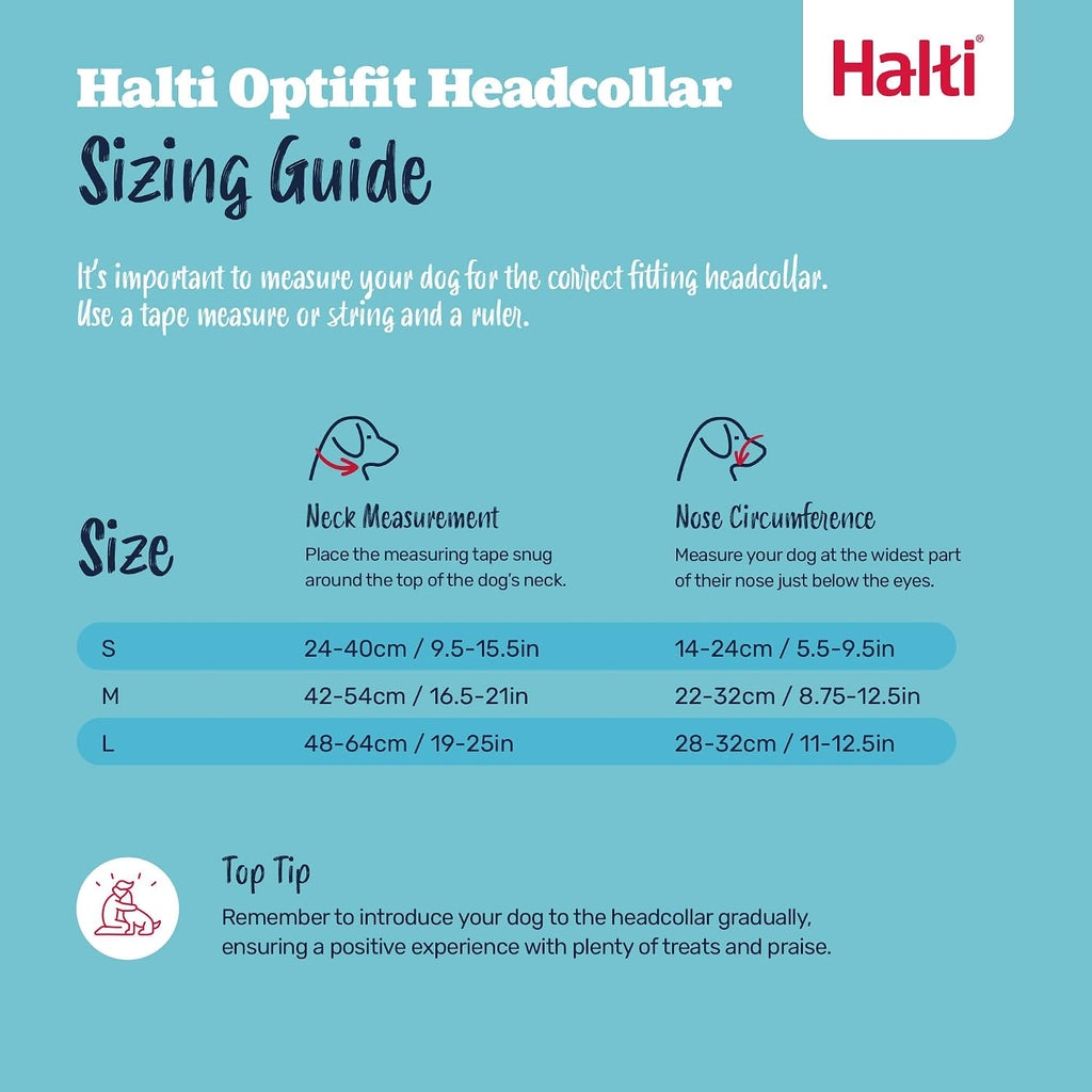 Halti Optifit Headcollar (Size M) & Training Leash (Size L, Black) Bundle