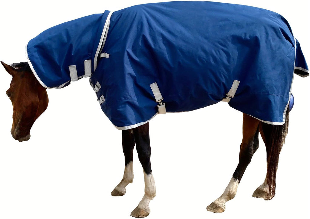 1200D Oxford Warm-Keep Horses Turnout Blanket with Detachable Neck Cover，Heavy Weight Winter Turnout ，Horse Care Blanket Horse Rain Sheet (145CM)