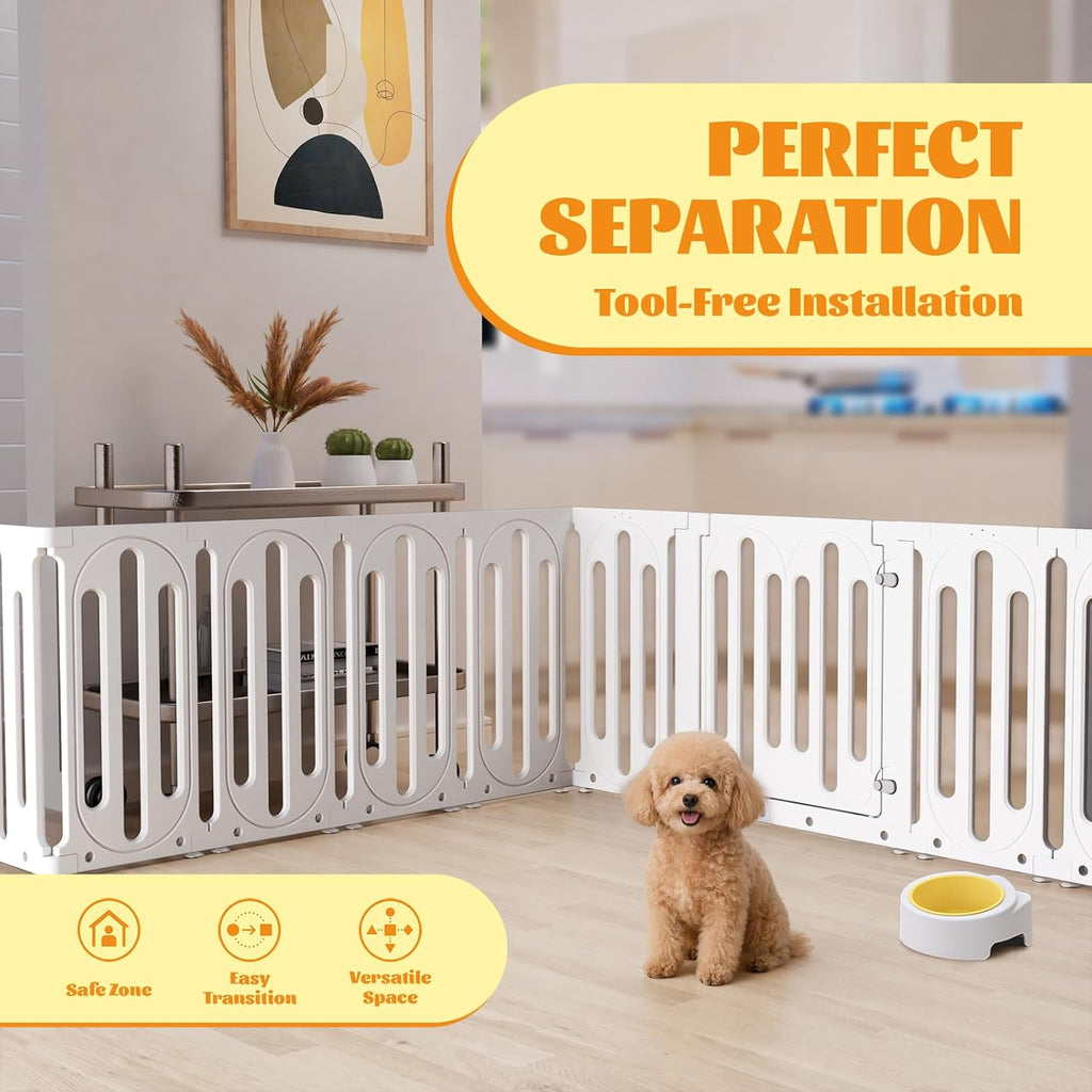 Dog Playpen Indoor for Puppies & Small Dogs, 24 Inch 15 Panel