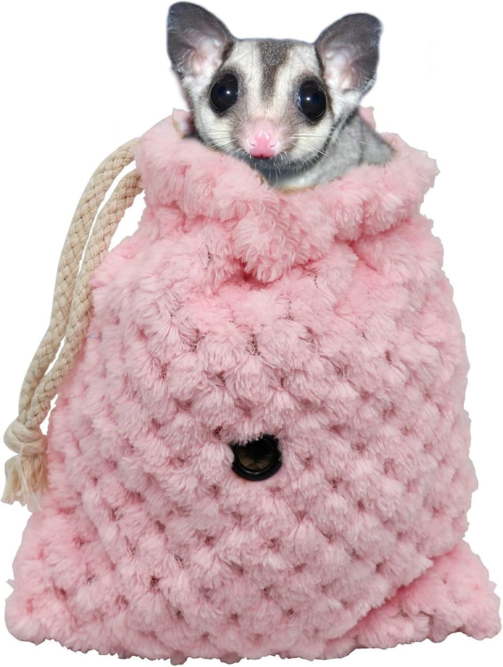 Sugar Glider Bonding Pouch Carrier Bag, Small Animals Sleeping Pouch Bag with Breathable Vent and Drawstring, Portable Travel Bag for Sugar Glider Rat Squirrel Guinea Pig Birds Parrot (Blue)