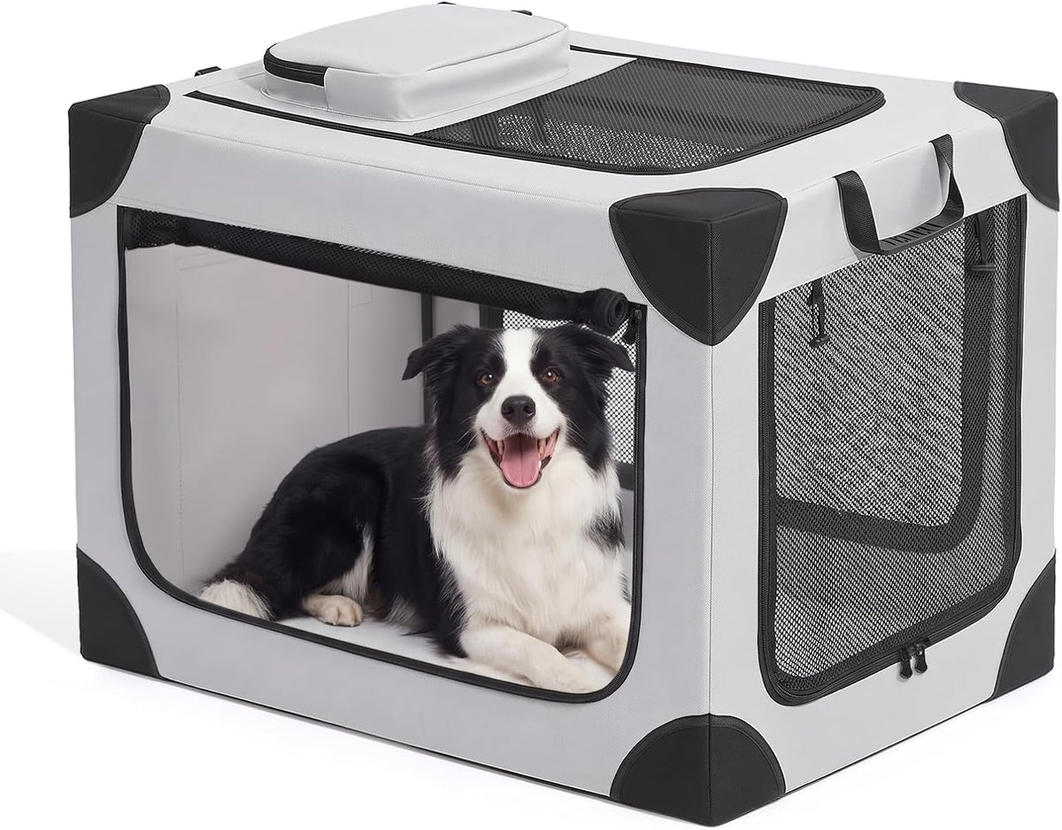Portable Soft Large Dog Crate Collapsible Pet Travel Kennel L(36"x25"x25")