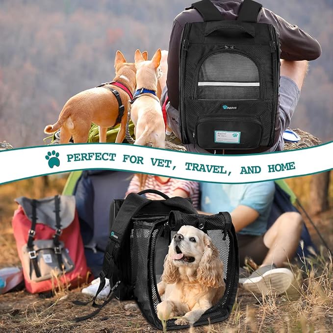 PetAmi Dog Cat Backpack Carrier, Expandable Pet Carrier Backpack - Image 7