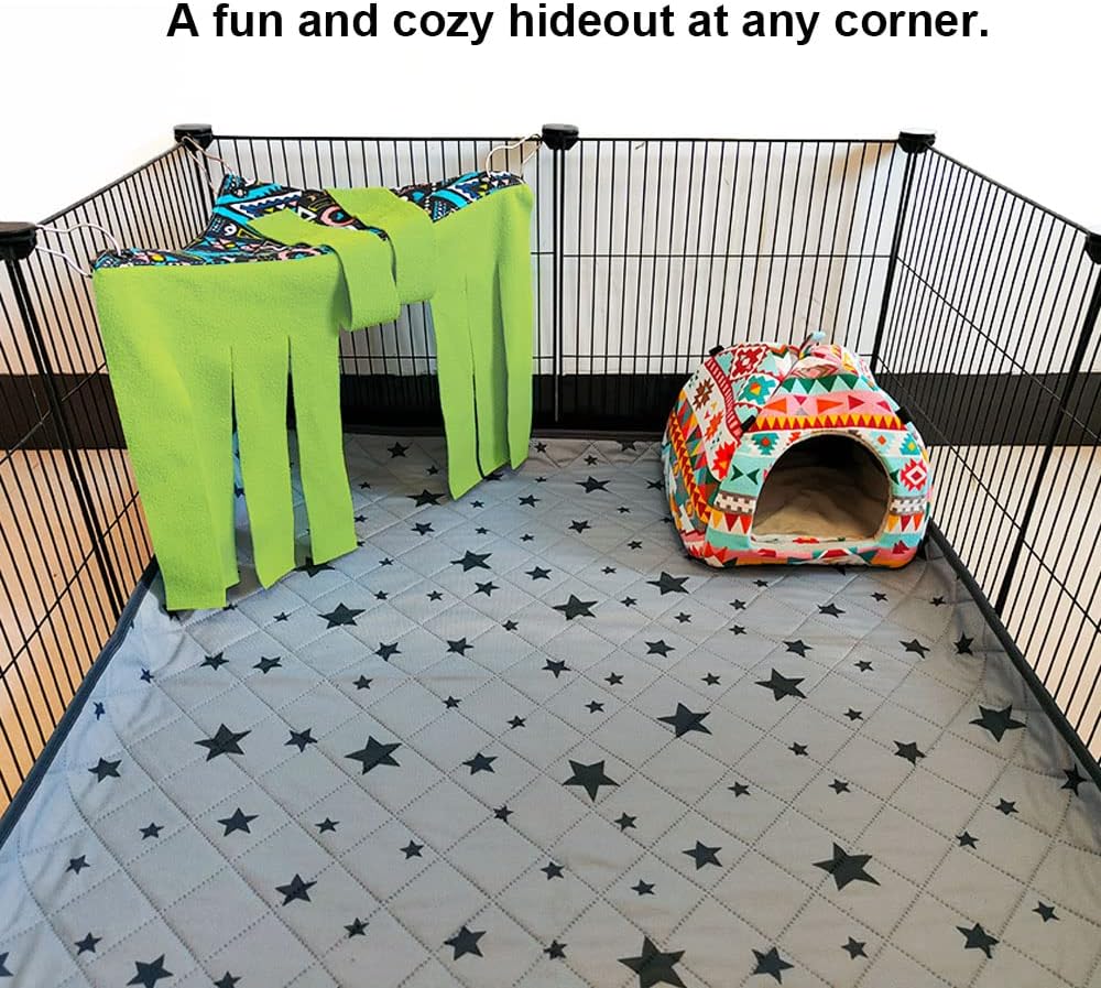 RIOUSSI Guinea Pig Hideout Hideaway Corner Fleece Toys Cage Accessories