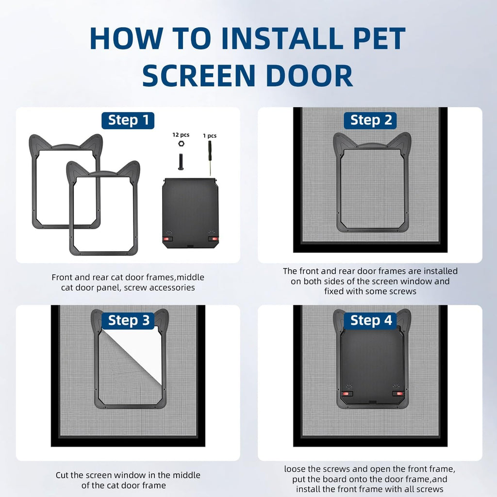 AuraSphere Pet Screen Door Magnetic Lock for Small Dogs and Cats