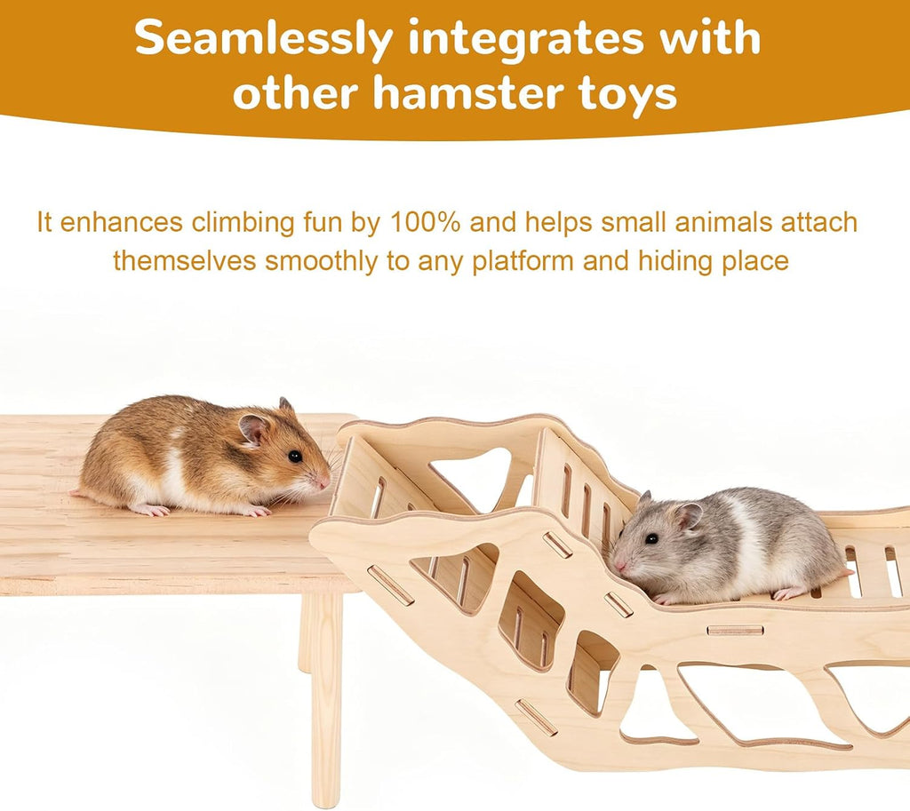3pcs Hamster Play Wooden Platform, Hamster Game Wooden Platform Cage Accessories for Dwarf Syrian Hamsters Gerbils Mice and Other Small Pets