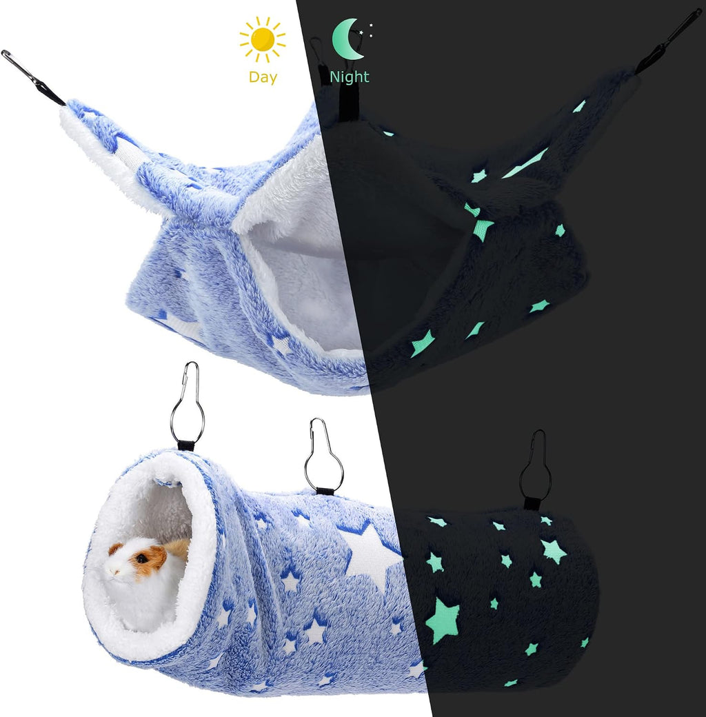 Noctilucent Luminous Guinea Pig Rat Hammock Bunkbed Hanging Tunnel Hideout