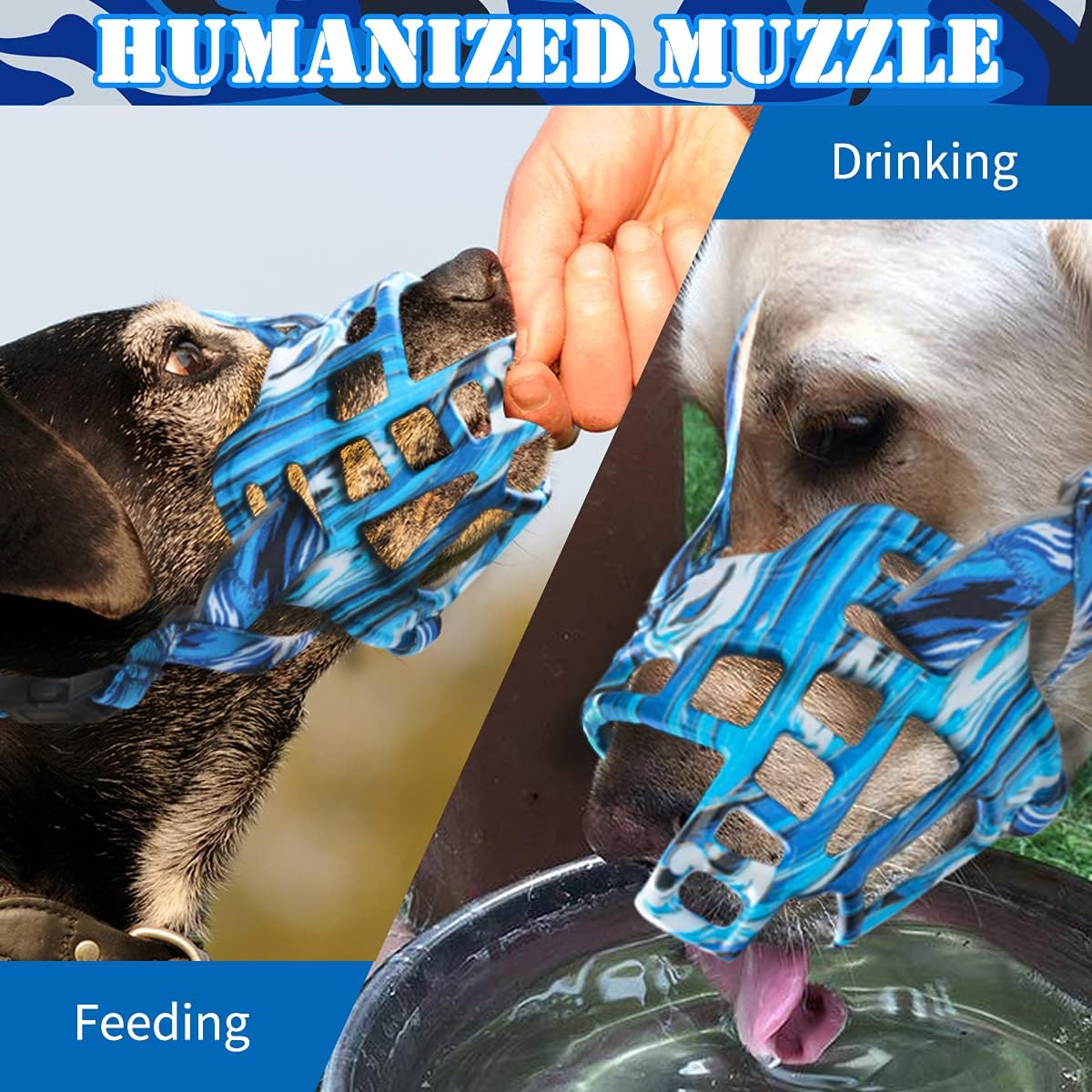 BARKLESS Basket Dog Muzzle for Small Medium Large Dogs to Prevent Biting