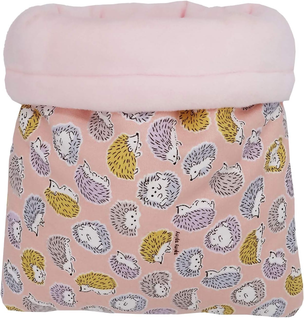 Handmade Sleeping Bag Pouch Hideout Cave for Hedgehog Guinea Pig Hamster Rat Ferret Hamster Squirrel and Other Small Animal Beds (Pink)