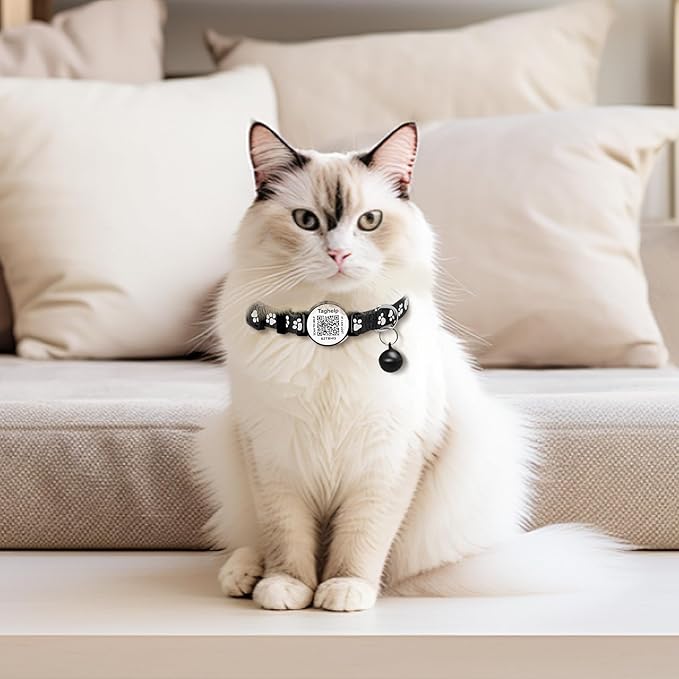 2 Pack QR Code Cat Collar with Instant Lost Pet Recovery System, Scan - Image 4