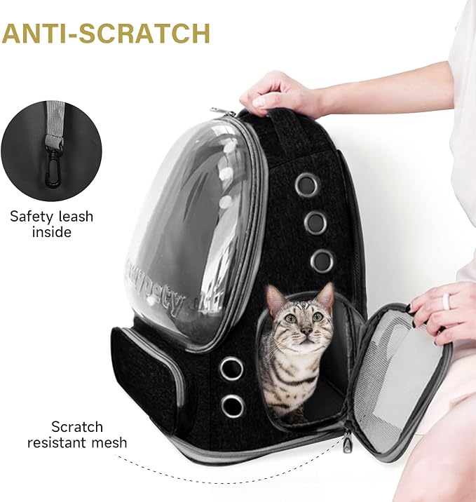 Cat Backpack Carrier, Breathable Cat Carrier Large Space Bubble Pet Backpack - Image 4