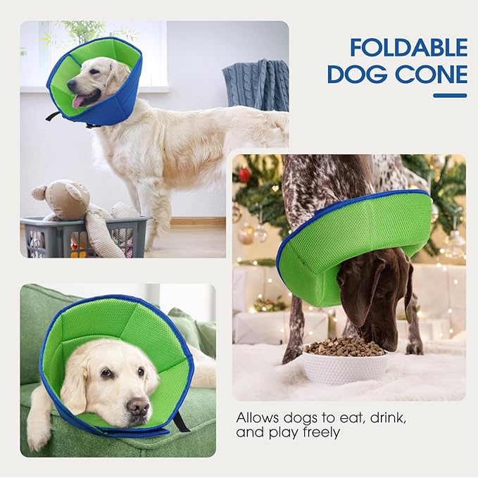 Dog Cone Collar After Surgery for Medium Dogs, Adjustable Soft Recovery Cone - Image 6