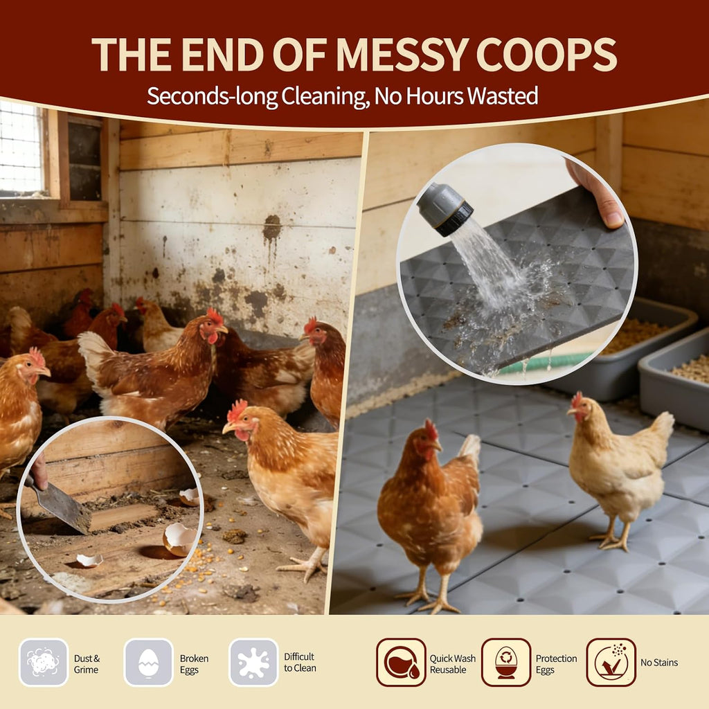 Chicken Nesting Pads Set, 12×12 Inch Reusable Nesting Box Liners Pads, Washable Nesting Pads for Chicken Coop, Poultry Nest Box Pads for Laying Eggs (8 PCS)
