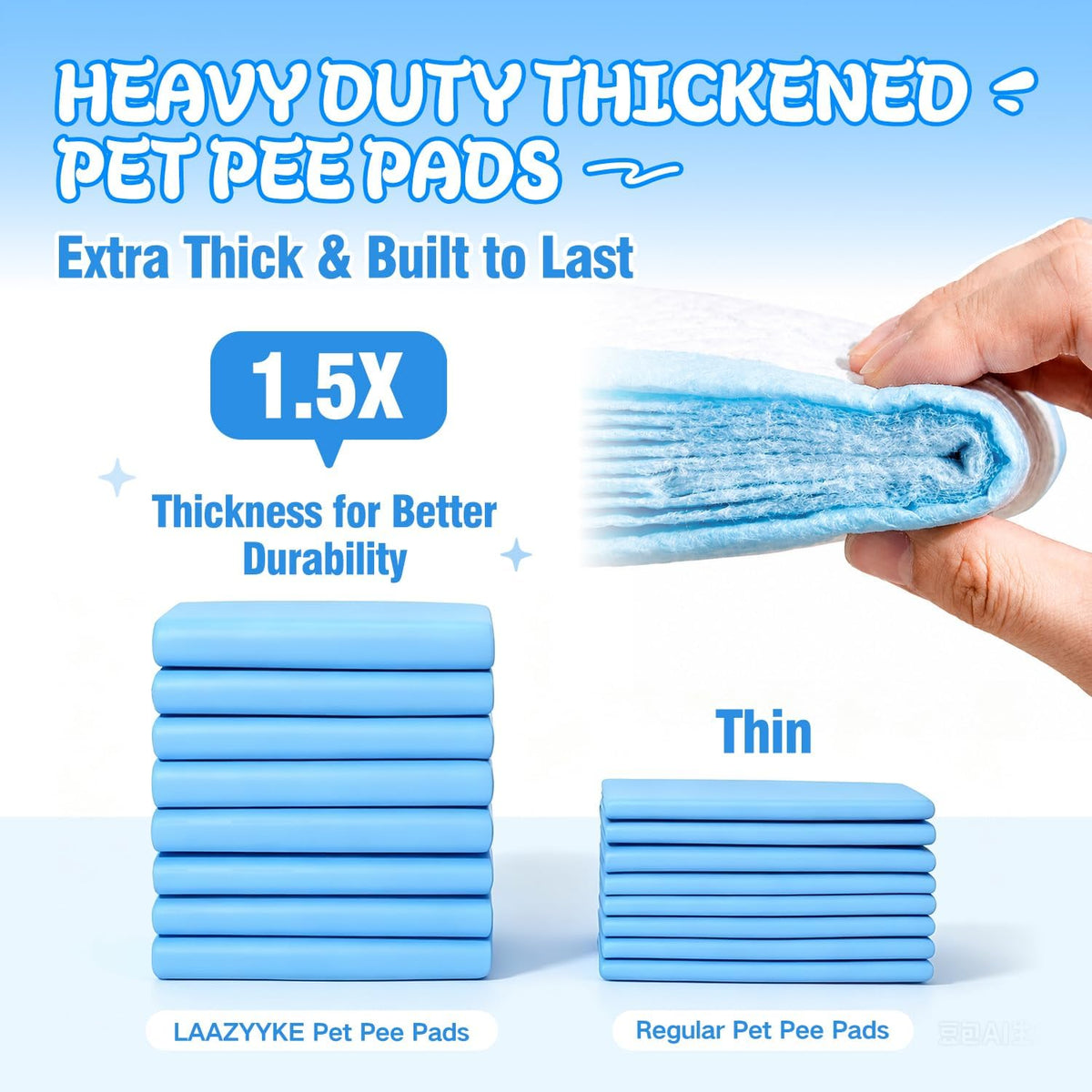 Extra Large Puppy Pads 28"x34", Heavy Duty Thicker Pee Pads for Dogs,1800ml 48-Hour Super Absorbent Disposable Training Pads,6-Layer Leakproof Protection,Quick-Dry High Absorbency,20 Count