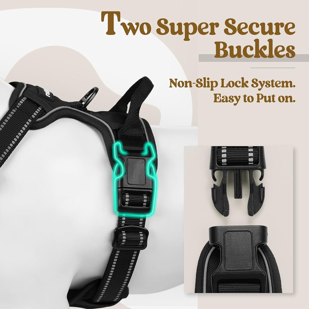 rabbitgoo Dog Harness, No Pull for Small Dogs with 2 Leash Clips, Pet Vest