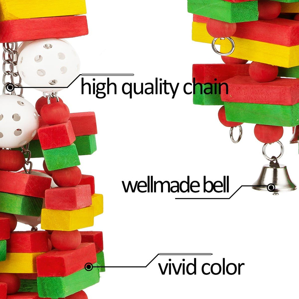 Large Bird Parrot Toys for Cockatoos African Grey Macaws Amazon Parrots