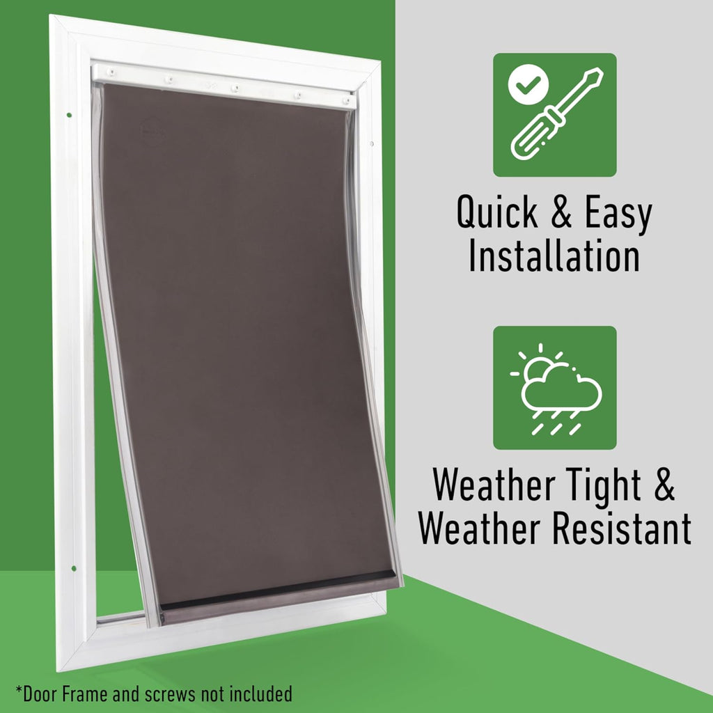 Evergreen Pet Supplies Replacement Dog Door Flap Compatible with PetSafe Freedom PAC11-11039 - Easy-Install Doggy Door Flap - Large, Brown