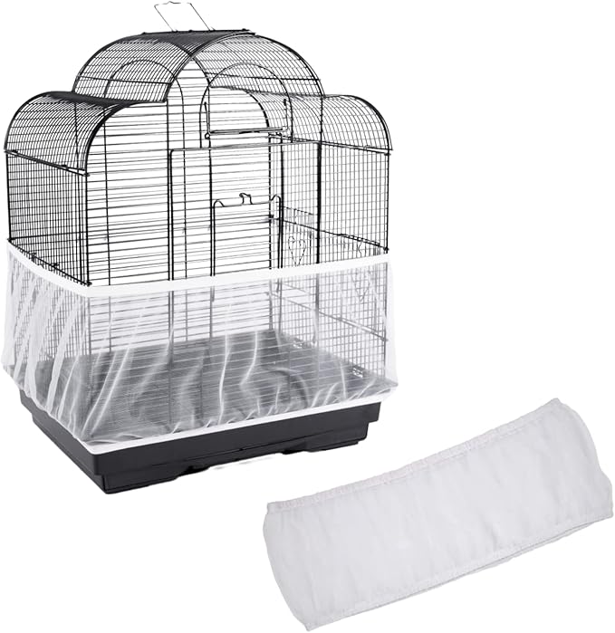Birdcage Nylon Mesh Net Cover Guard Pet Birds Parrot Cage Seed Catcher Soft by Unknown