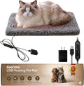 5V USB Pet Heating Pad Ultra-Soft, Adapter, Dual-Sensor Safety