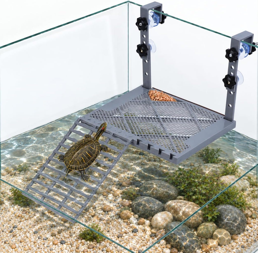 Hanging Turtle Basking Platform with Ramp, Turtle Tank Accessories