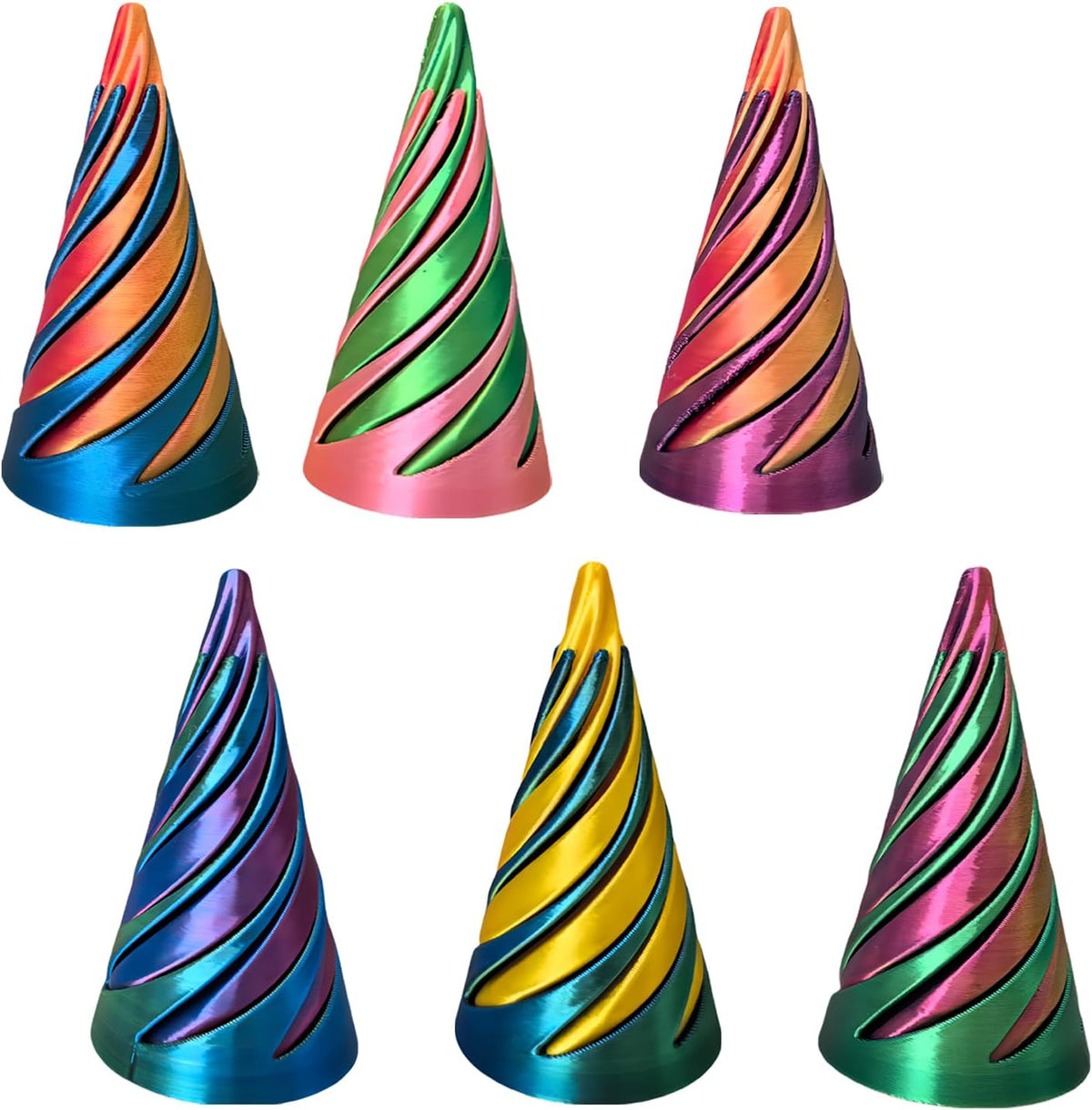 Valentines Day Gift for Kids 3 Packs Impossible Cone,Impossible Cones passthrough Impossible Pyramid for Relaxing,Spiral Fidget Toy passthrough Impossible Cone,Birthday for Adults & Kids