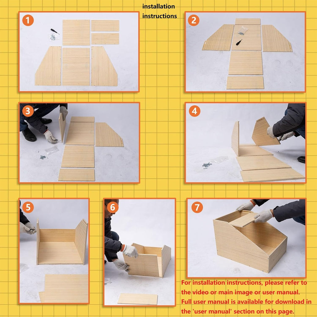 Rabbit Nesting Box, 18"x13"x12", Wood