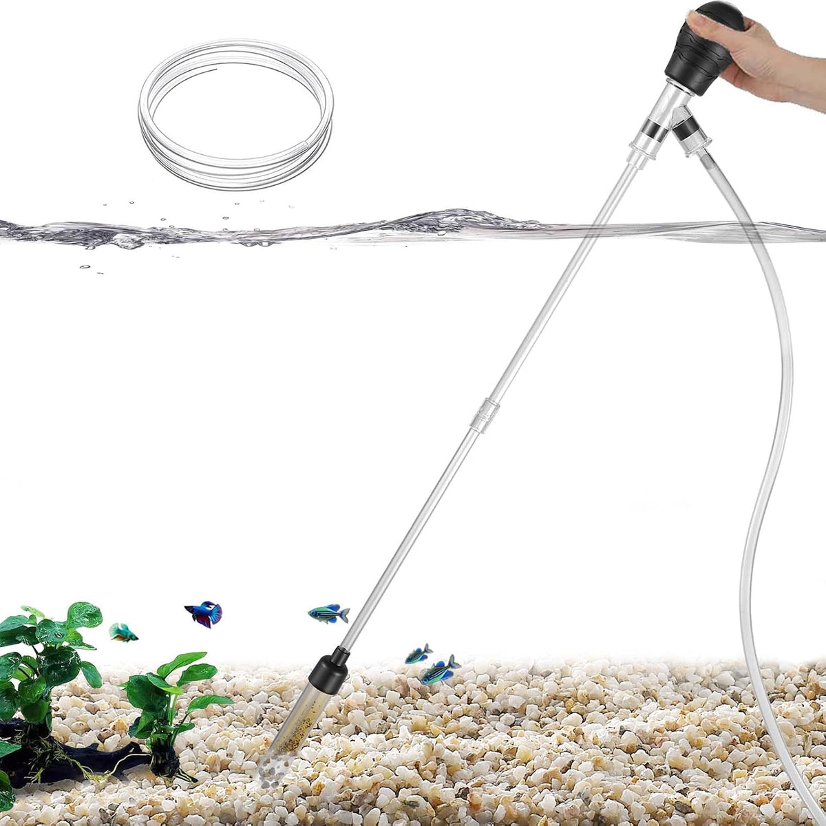 Carefree Fish Aquarium Gravel Vacuum Sand Cleaner Fish Tank Water Changer
