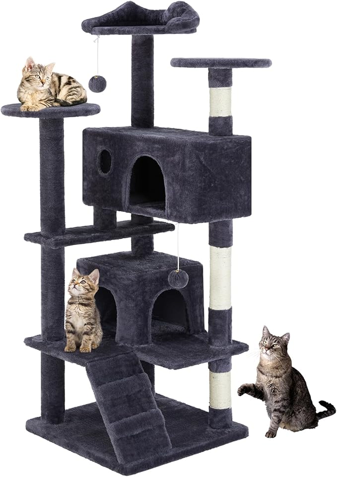 Sweetcrispy 54 Inch Cat Tree Tower, Indoor Cat Condo by Sweetcrispy