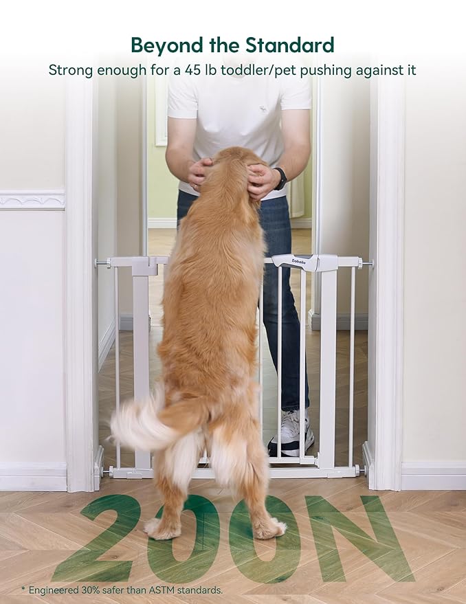Babelio 36" Tall Baby Gate, PressGuard P7, 29-48" Auto Close Pressure Mounted - Image 2