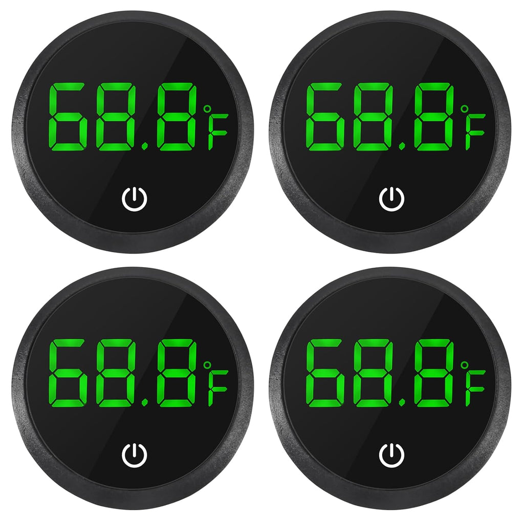 ACEIRMC 4pcs Fish Tank Digital Thermometer Accurate LED Display to ±0.9°F Tank Thermometer Aquarium Temperature Measurement Suitable for Fish, Axolotl, Turtle or Aquatic