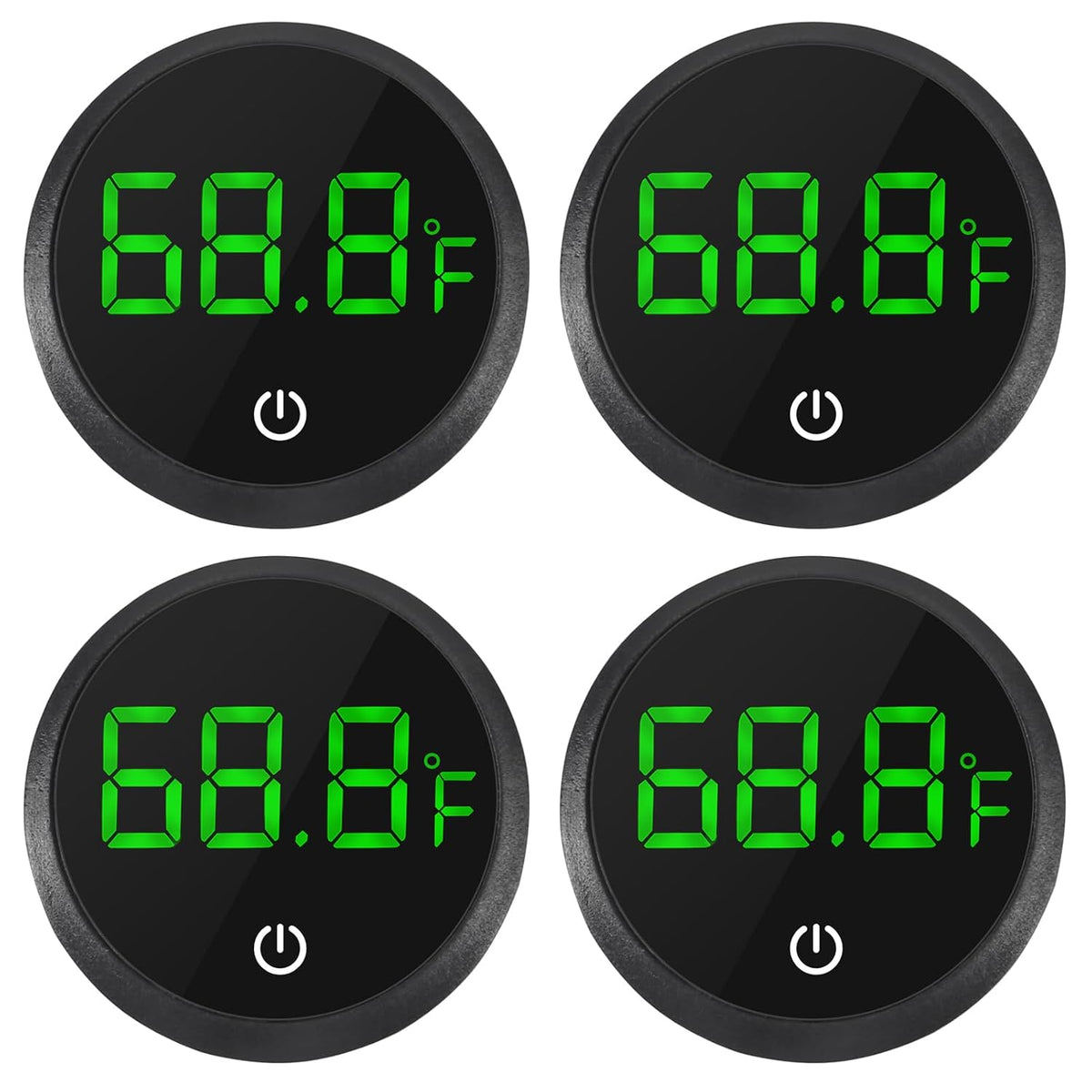 ACEIRMC 4pcs Fish Tank Digital Thermometer Accurate LED Display to ±0.9°F Tank Thermometer Aquarium Temperature Measurement Suitable for Fish, Axolotl, Turtle or Aquatic