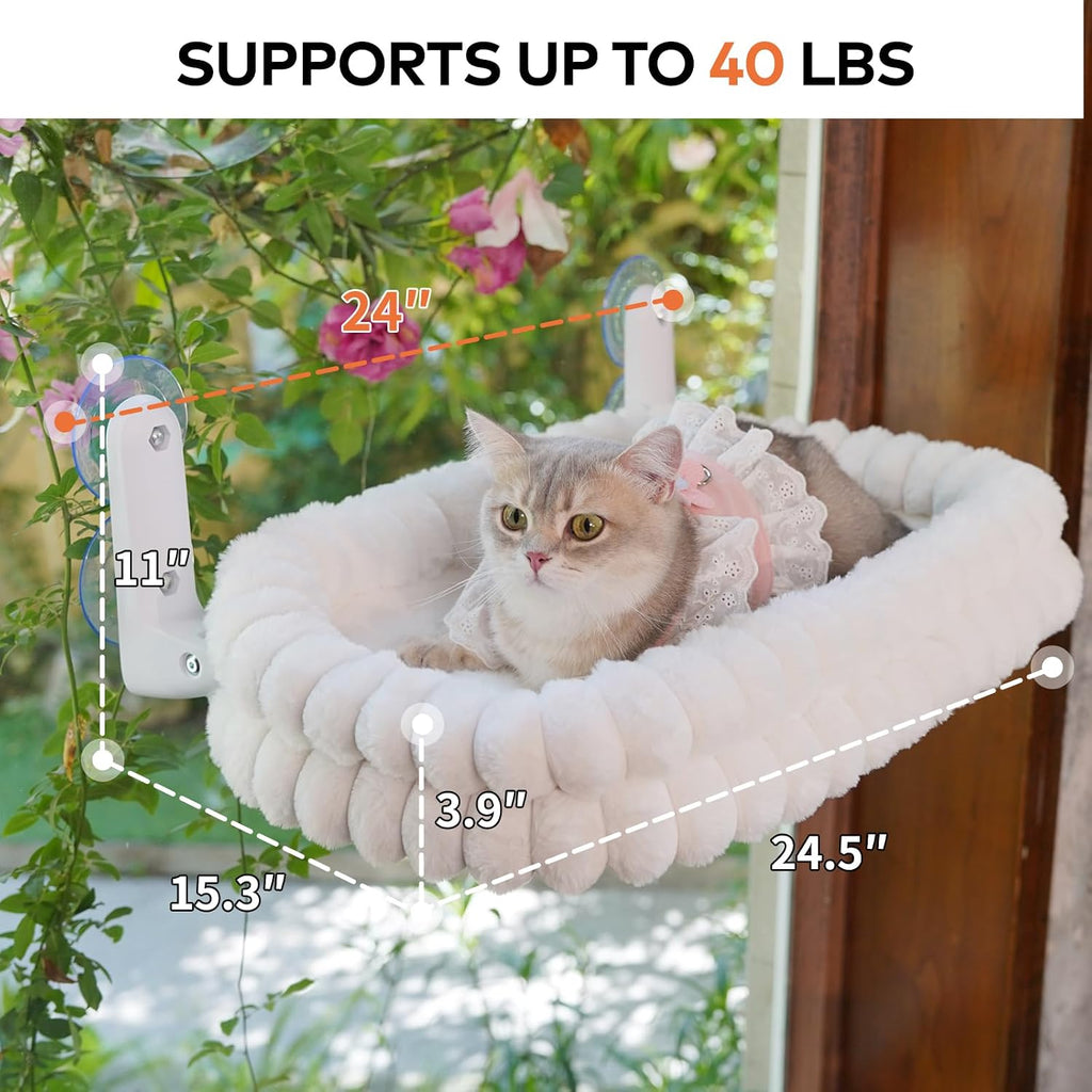 CHEERPALS Cloud Cat Window Perch for Indoor Cats Hammock Bed Foldable