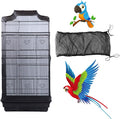 Bird Cage Seed Catcher, Large Airy Gauze Bird Cage Cover Guard, Adjustable by AIMICOCA
