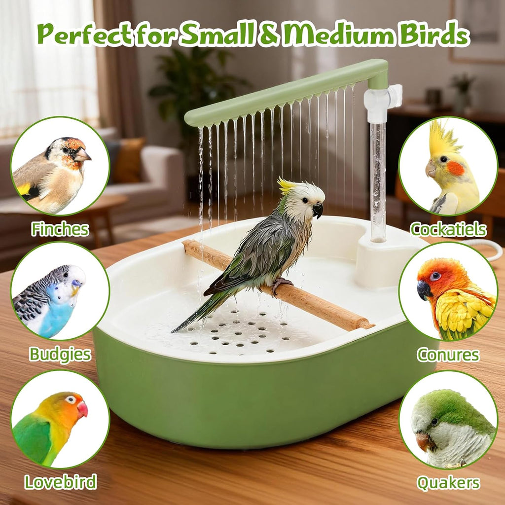 Automatic Bird Bath with Valve, Adjustable Water Flow