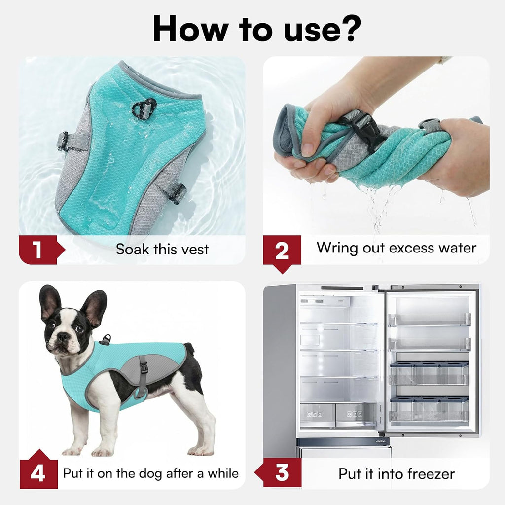 Cooling Vest for Extra-Large Dogs, Dog Cooling Vest with Reflective Stripe